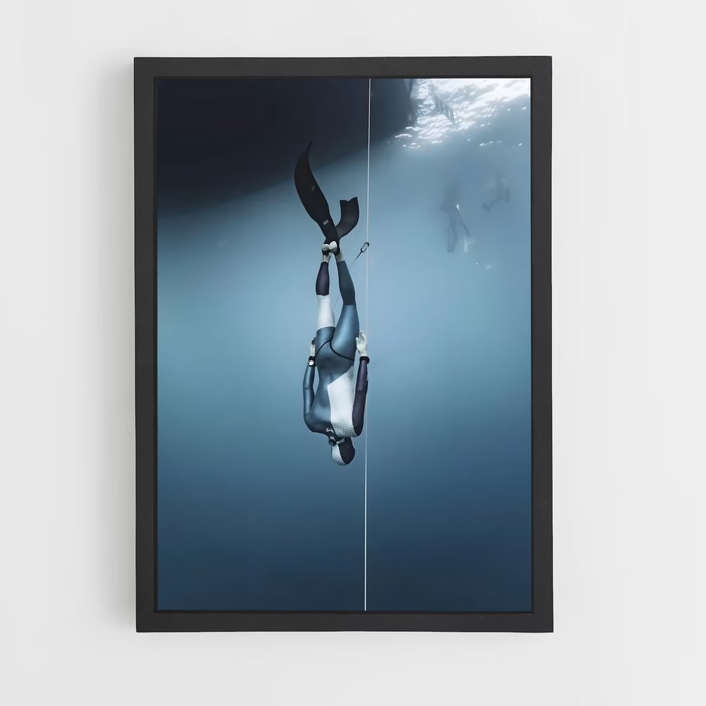 Poster Suspense Aquatique – affiche Plongée en apnée (vue 2)